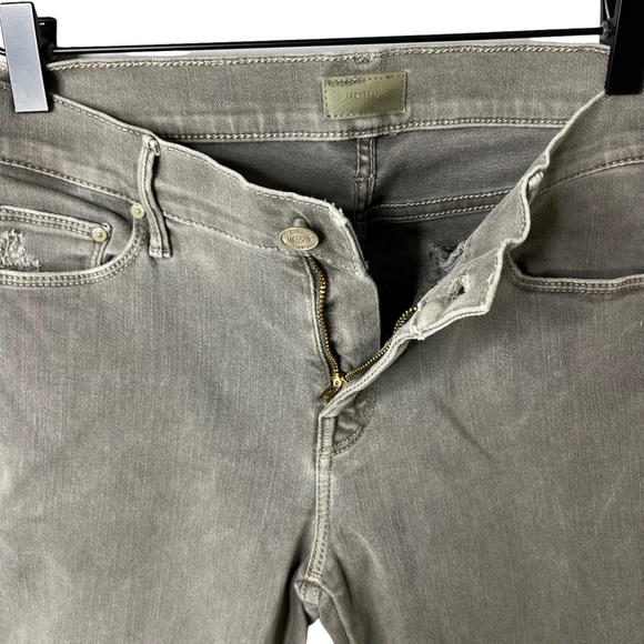 MOTHER The Vamp Skinny Jeans Gray Size 28 Split Hem Ankle Length - Picture 4 of 7